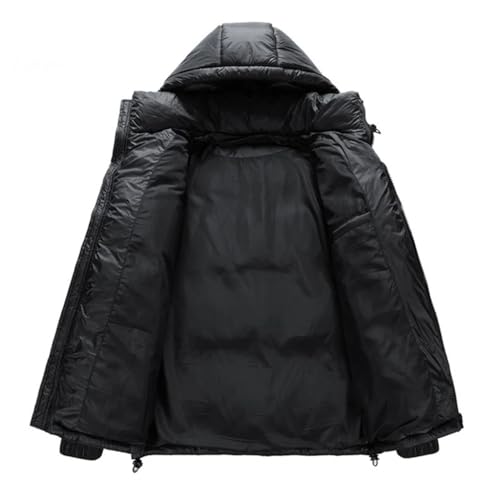 Winter Hooded Men's Down Jacket Fashion Warm Down Jacket Casual Winter Men's Thick Parka - Image 3