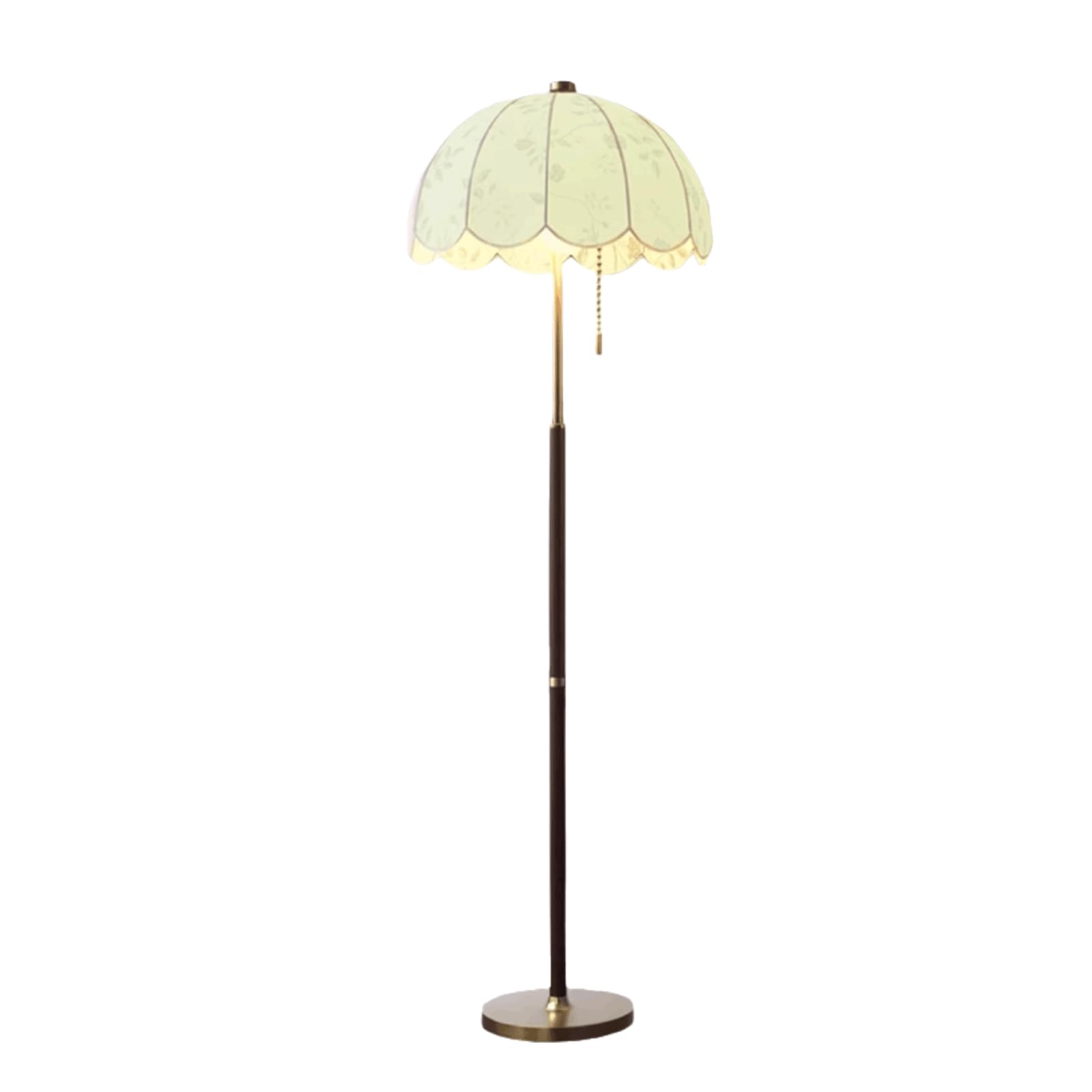 Iluminación intensa resuelta: lámpara de madera retro con luz suave de tela