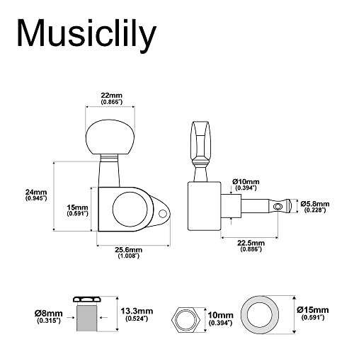 3+3 Epi Style Guitar Machine Head Sealed Tuners Tuning