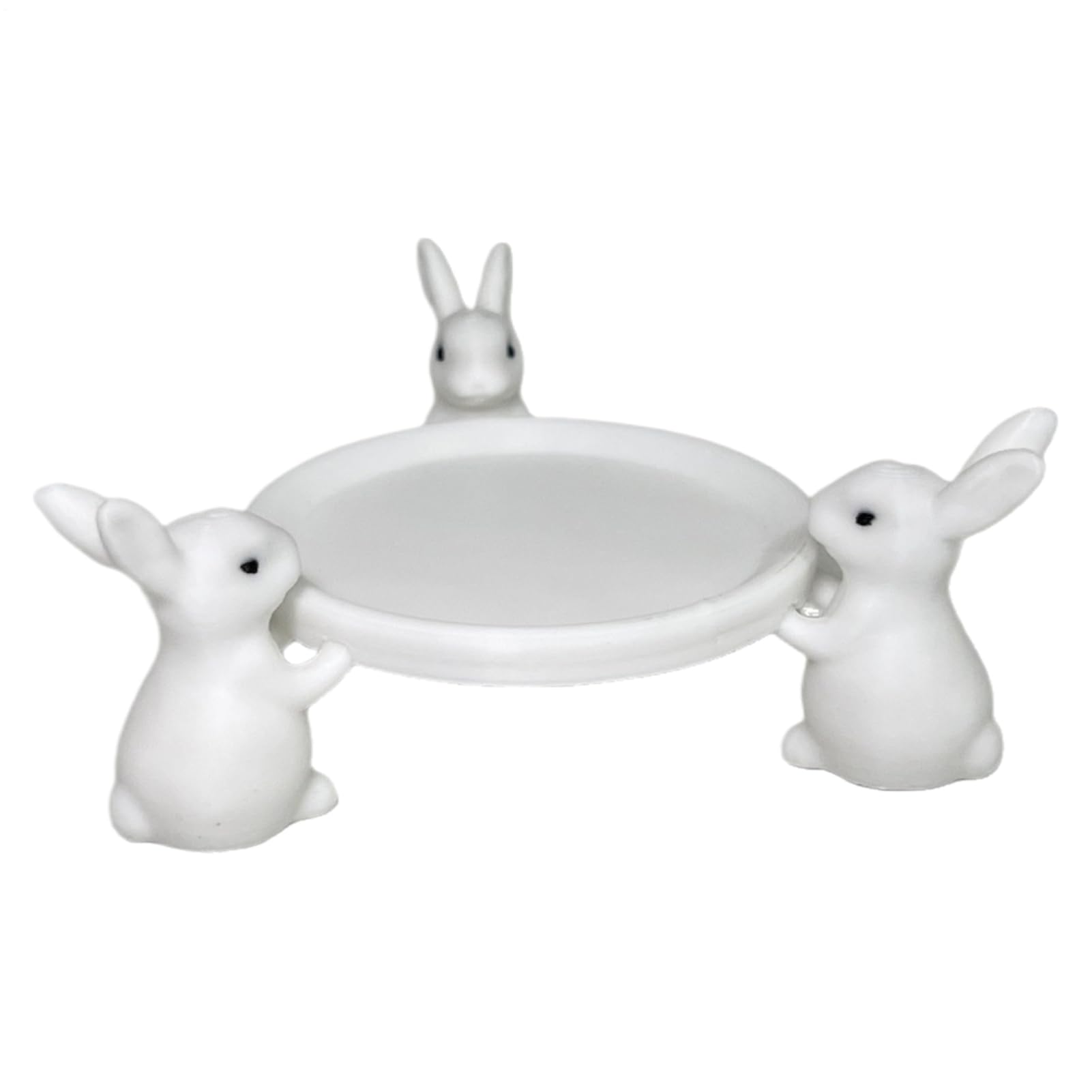 Alzata per torta a forma di coniglietto pasquale, design, 9,7 x 8,3 x 4 cm, supporto in ceramica per torte, e per organizzare gioielli o piccoli oggetti