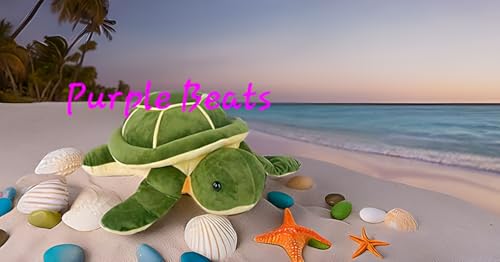 Image of Purple Beats Soft Toy Jungle Safari Zoo Series Animal Doll Plush Toy Stuffed Animal Plush Toys Girls Boys Gifts| Cuddle Friend for Cats, Dogs (SmallTurtle 40 Cm)
