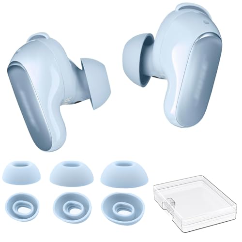 AhaStyle Bose QuietComfort Ultra Earbuds ��2���� (2025) ����� QuietComfort Ultra Earbuds (2023) �p�C���[�`�b�v�y�g�їp���[�{�b�N�X�t���zS/M/L 3�T�C�Y �V���R������