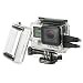 Side Open Protective Skeleton Housing Case with LCD Touch Backdoor and BacPac Backdoor for Extended LCD Screen or Expansion Battery - Compatible with GoPro Hero 4, 3, and 3+ - Transparent Clear