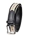 Tommy Hilfiger Men's Ribbon Inlay Belt, black/natural, 38