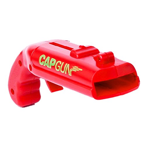 PAMRAY Apribottiglie Birra Magnete Pistola Plastica Giocattoli Opener Gamma Oltre 5m Rosso
