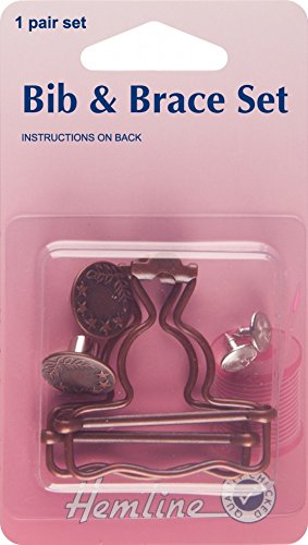 Hemline Bronze Bib & Brace Fasteners