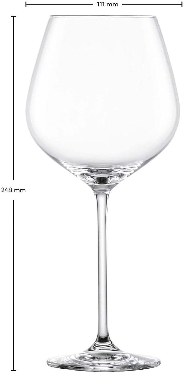 Schott Zwiesel Red Wine Glass Burgundy Fortissimo (Set of 4), fine Burgundy Glasses for red Wine, Dishwasher-Safe Tritan Crystal Glasses, Made in Germany (Art. no. 123683)