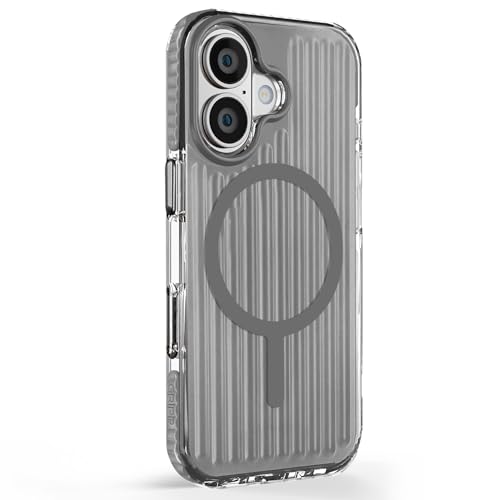Image of GRIPP Armor Case Compatible with Mag-Safe for iPhone 17 | Military Grade 12ft Drop-Tested with D30 Technology, Corrugated Design, Raised Edges, 360 Protection, Matte Frosted Back Cover - Grey