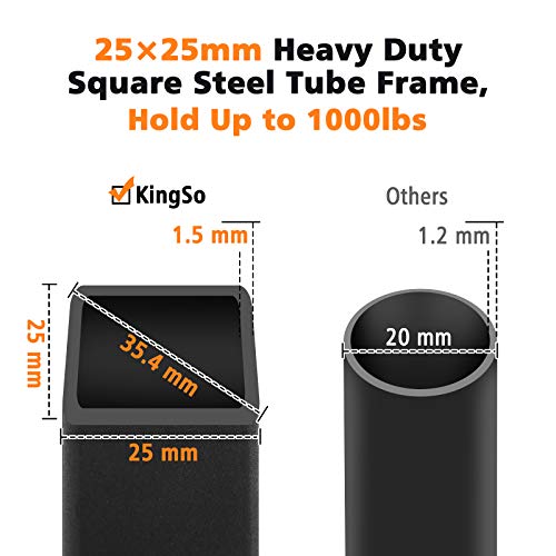 KINGSO 4ft Firewood Rack Outdoor Premium Heavy Duty Mesh Log Rack Firewood Storage Rack Holder Steel Tubular Fire Wood Rack for Patio Deck Log Storage Stand for Indoor Outdoor Fireplace Tool