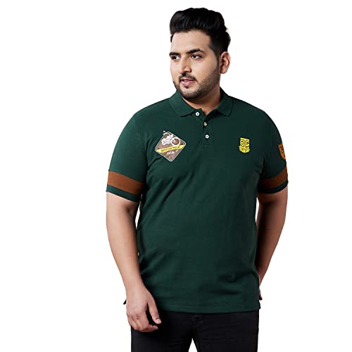 Image of Bigbanana Plus Size Men's Regular Fit Colorblock Polo Tshirt