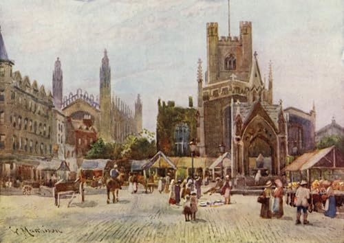 Peinture moderne Place du marché William Matthison sur toile de lin premium