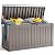 80 Gallon Resin Deck Box, Lockable Patio Storage Box for Furniture, Garden Tools and Outdoor Storage, Waterproof Outside Storage Box - Light Brown