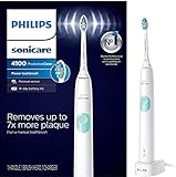 Phillips Sonicare Sonicare ProtectiveClean Removes up to 7x More Plaque, Long lasting 4 day Battery Life Rechargeable Electric Toothbrush, White/Grey