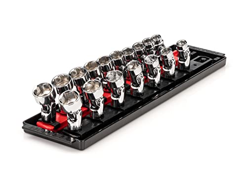 Image of TEKTON 3 /8 Inch Drive Universal Joint Socket Set, 17-Piece | SHD91217