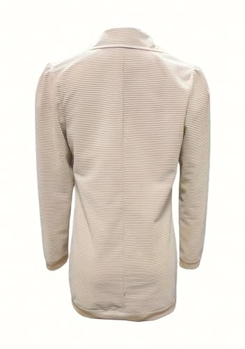 Womens Tweed Suit Jacket Textured Double Breasted Casual Blazer Elegant Solid Color Lapel Long Sleeve Office Blazers4