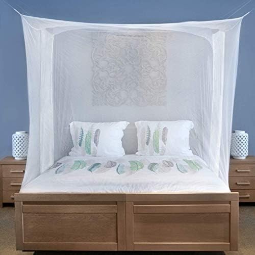 Image of Mosquito Net White Color Mosquito Net for Single Bed /Double Bed, 4x6 Insect Protection Net
