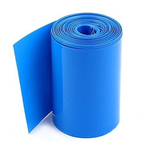 Gaine thermorétractable pour sécuriser et assembler un pack de batterie 18650 en PVC bleu
