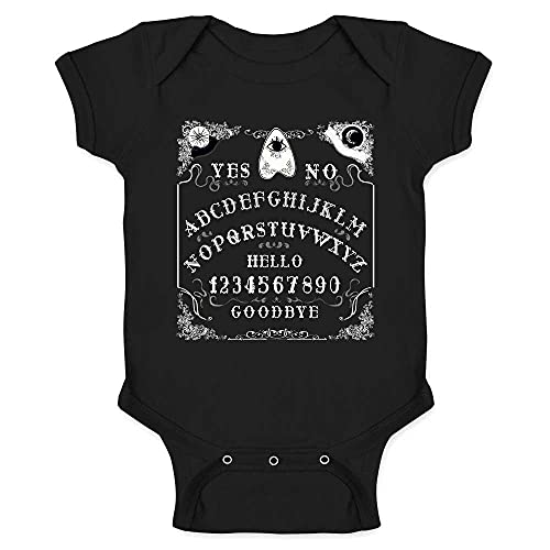 Gothic Ouija Board Infant Bodysuit for Spooky Little Ones Black 6M
