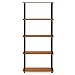 Furinno Turn-N-Tube 5-Tier Multipurpose Shelf / Display Rack / Storage Shelf / Bookshelf, Round Tubes, Light Cherry/Black