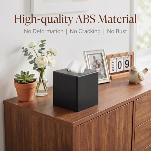 image for Y-in Hand Tissue Box Cover, Square Facial Tissue Holder Storage for Ba