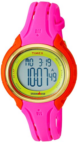 Timex Women's TW5M02800 Ironman Sleek 50 Pink Color Block Silicone Strap Watch