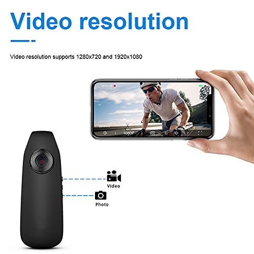 Duotar Filmadora wi-fi grande angular 1080p sem fio Mini câmera portátil usada no corpo Vídeo e câme