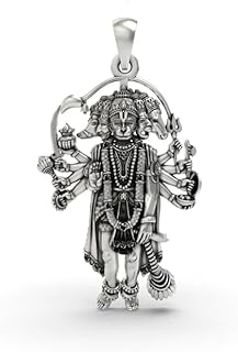 Panchmukhi Hanuman Locket | Spiritual Religious Pendant with Chain | Divine Bajrangbali Hanuman Ji Kavach for Protection, ...