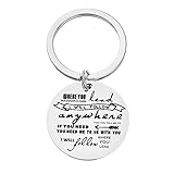 Hibetek tv show Gilmore Girls Gifts Mother Daughter Keychain Where You Lead I Will Follow Keychain Jewelry for BFF Dad Mother Friendship Birthday Jewelry Gift (follow you)