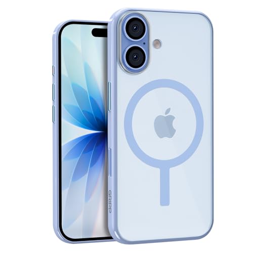 Image of GRIPP Flex Case Compatible with Mag-Safe for iPhone 17 | 6ft Drop-Tested with D30 Tech, Transparent Back, Scratch Resistant, Anti-Yellowing, Raised Camera Edges, Anti-Slip Back Cover - Blue
