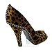 WE Leopard Print Shoe Ring Holder Brown Fashion Jewelry Organizer Display Birtyday Gift