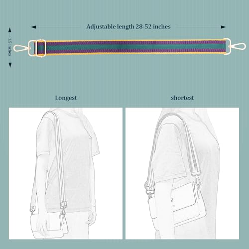 Image of chushui Woven Stripe Purse Straps,Replacement Crossbody Wide Shoulder Adjustable Strap for Bag Handbags