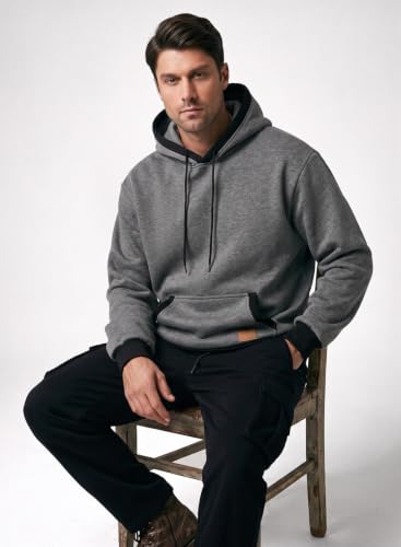 Image of JMIERR Men's Hoodies Sweatshirts Casual Fleece Pullover Hoodie Pocket
