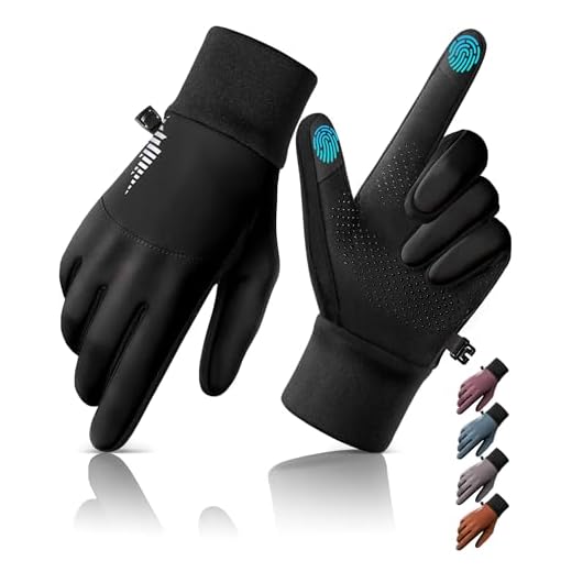 rivmount Water-Resistant Winter Gloves with Touch Screen/Windproof/Warm, Thermal Glove Suit for Women Men Cold Weather Running, Cycling, Hiking, Bike, Ski, Snow, Driving, Work, Outdoor (Black, M)