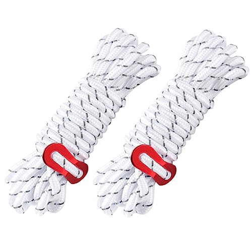 UPKOCH Camping Tent Ropes 2 Pack Windproof Tying Ropes Outdoor Tent Tarp Line Reflective Windproof Clothesline