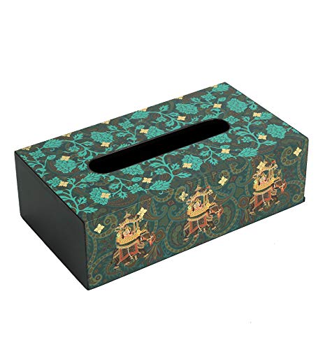 Image of Reinvention Factory Wooden Tissue Box Holder for Dining Table | Decorative Napkin Dispenser for Home, Office & Car | Wooden Tissue Paper Box for Living Room & Bathroom Decor(9 x 5 x 2.7 inch)