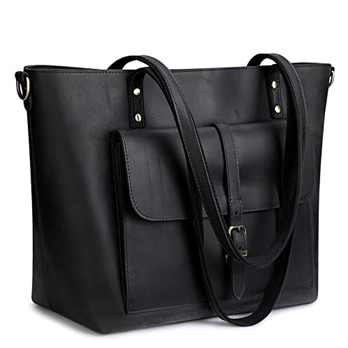 Bolso Tote de Cuero Genuino Vintage para Mujer