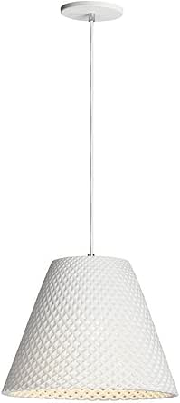 Maxim Woven-1 Light Pendant-14.5 Inches Wide by 11.75 inches high-White Finish -Traditional Installation
