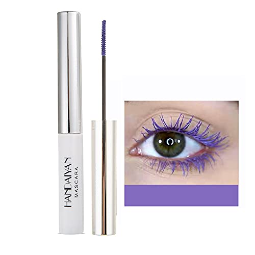 OCHILIMA Mascara 4D in fibra colorata Mascara affascinante lunga durata, ciglia spesse e lunghe impermeabili e a prova di sbavature trucco 02# viola