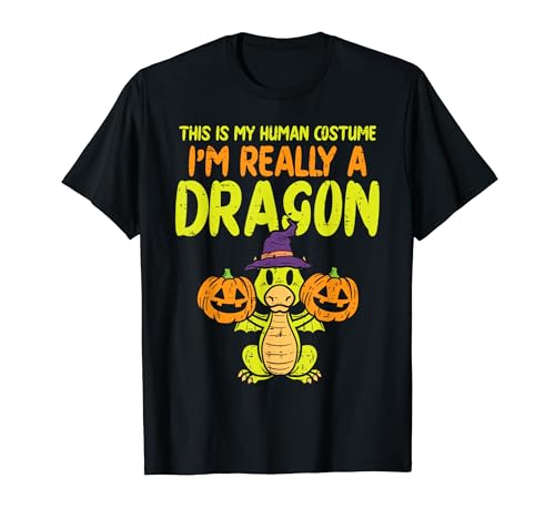 My Human Costume Im A Dragon Funny Halloween Hombres Mujeres Niños Camiseta
