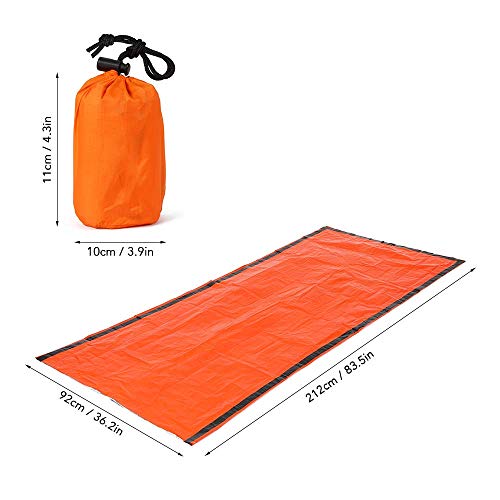 Sunbaca 2 PCS Cobertor de Emergência com Saco de Compressão Portátil Leve Saco de Dormir De Emergênc