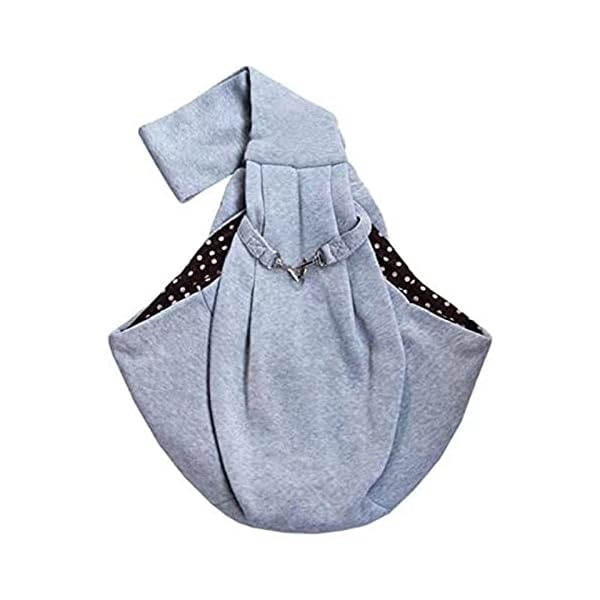 CRMADA-Hands-Free-Reversible-Small-Dog-Cat-Sling-Carrier-Bag-Travel-Tote-Soft-Comfortable-Puppy-Kitty-Rabbit-Double-Sided-Pouch-Shoulder-Carry-Tote-Handbag-Grey Hands-Free Reversible Small Dog Sling
