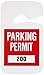 Brady 96271, Rearview Mirror Hanging Tags Stock Parking Permits, Red 101 - 200, 2 3/4" W x 4 3/" Height x 2.75" Width, Red, " (100 per Package)