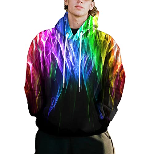 Unisex Novelty 3D Printed Hoodies Long Sleeve Sweatshirts for Men Women with Big Pockets3