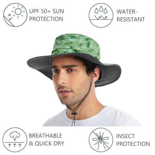 Image of BASSDASH UPF 50+ Mosquito Sun Hat with Hidden Head Net and Neck Flap for Men Women Outdoor Fishing Hiking Camping