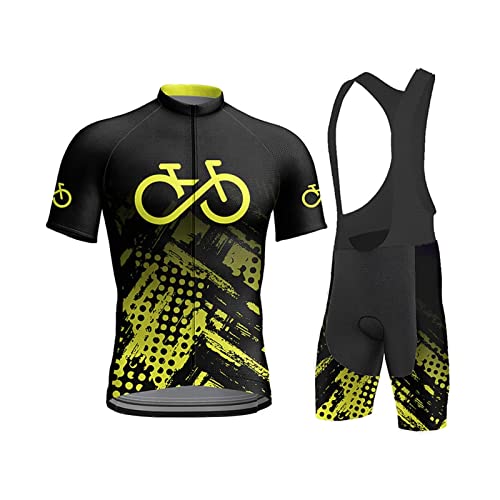 Maillot Ciclismo Corto de Verano para Hombre, MTB Ciclista Bici Ropa Culote Conjunto Traje Culotte Deportivo, Equipacion Ciclismo Bicicleta de Carretera (Color : TYP-1, Size : Large)