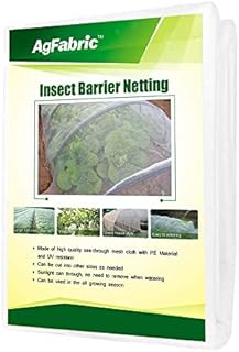 Agfabric Garden Netting Insect Pest Barrier Bird Netting for Garden Protection,Row Cover Mesh Netting for Vegetables Fruit Trees and Plants,16'x300',White