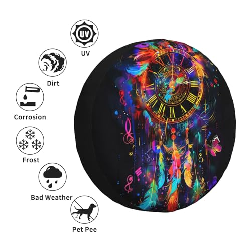 Image of Dream Catcher Spare Tire Cover Native American Weatherproof Universal Wheel Protectors Wheel Covers for Rv Camper Travel Trailer SUV Truck 14 Inch