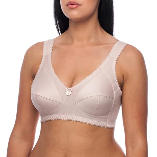 Soutien Gorge Minimiseur de Poitrine, Grande Taille, Emboîtant, sans Armature -Beige- FR :115C EU...