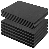 LOPYXBR 10 Stück Rasterschaumstoff Würfelschaum, 5 Stück 400x300x25mm+5 Stück 400x300x10mm, Werkzeugkoffer Kamerakoffer Schaumstoff, Koffereinlage, Tabletop Miniaturen, Werkzeug