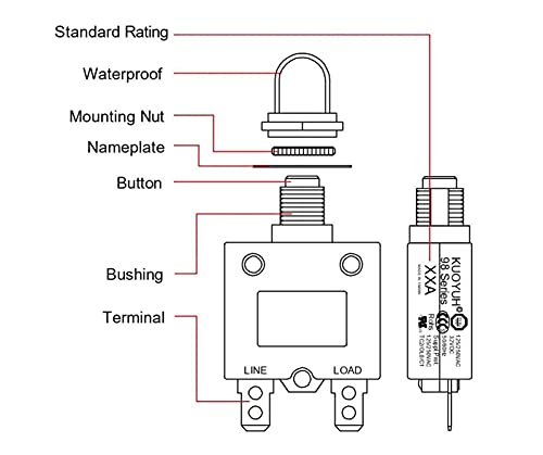 Interruptor protector de sobrecarga para solucionar cortes eléctricos con rearme manual 4
